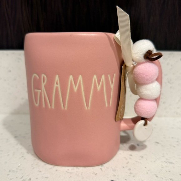 Rae Dunn Other - HTF Rae Dunn Pink ‘Grammy’ Mug Gift Set with Pom-Pom Charm NWT